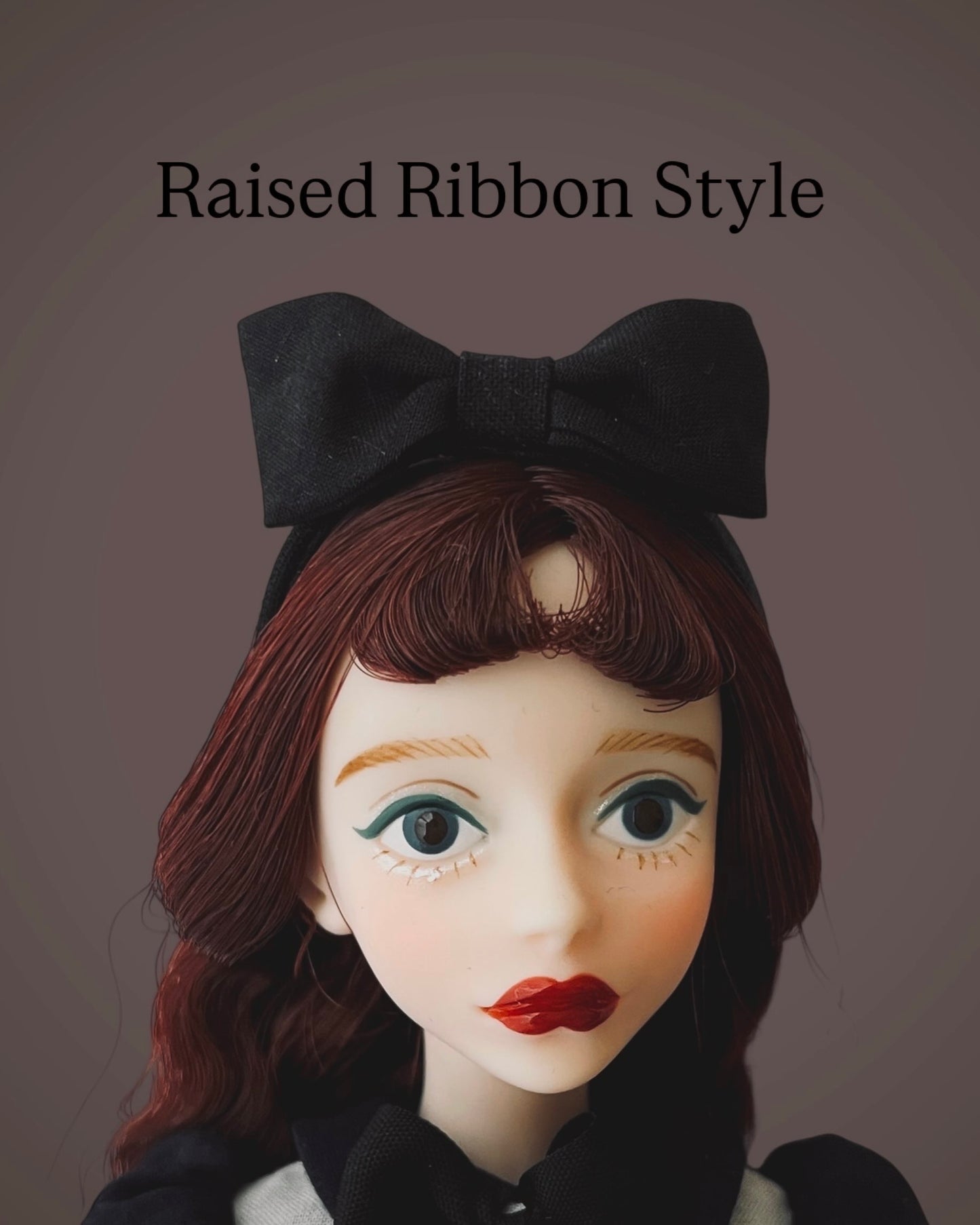 『Style Up Ribbon』(Black)22-27cm Doll Headbands