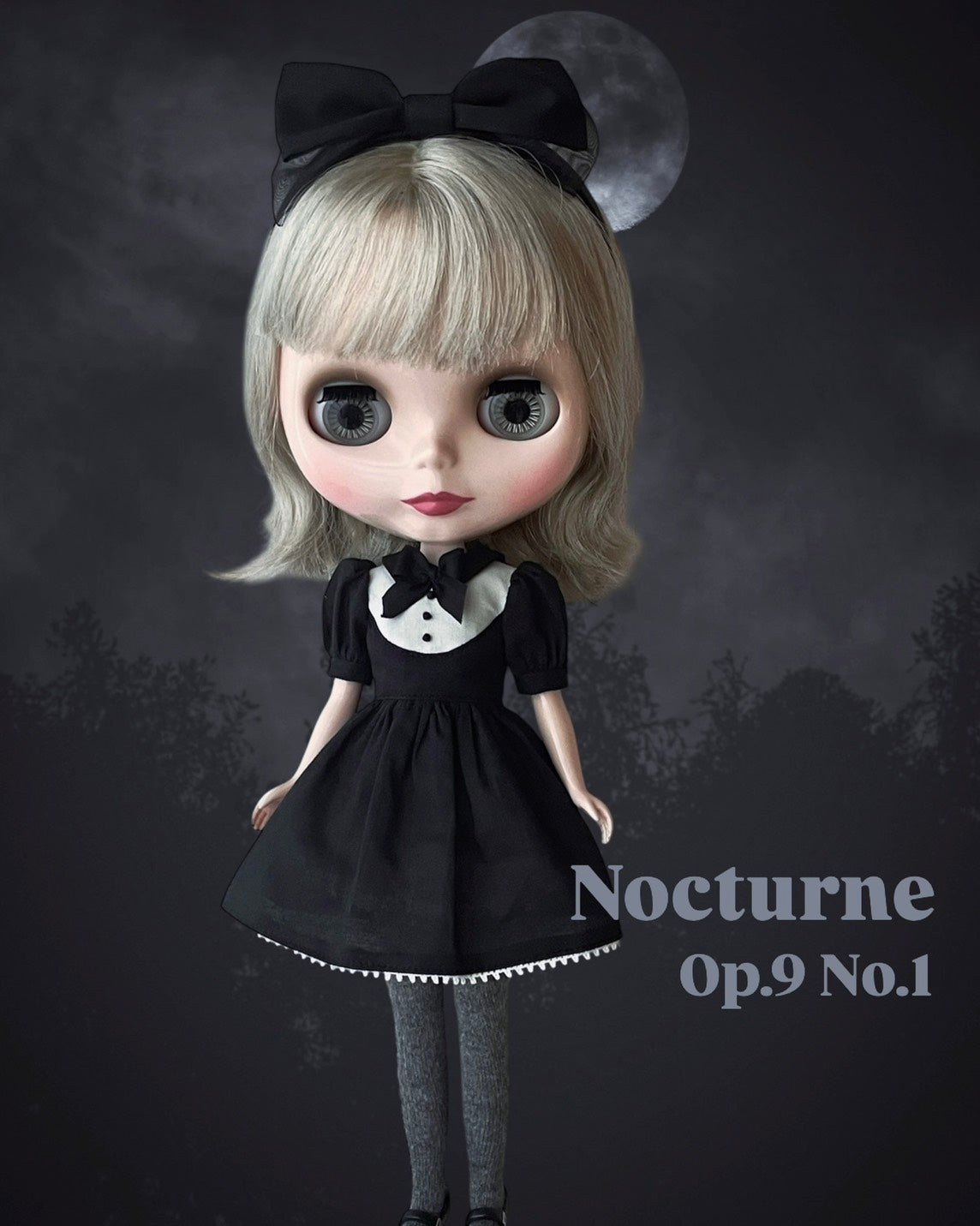 『Nocturne』Op.9 No.1 (The Darkest Night) 22cm Doll dress