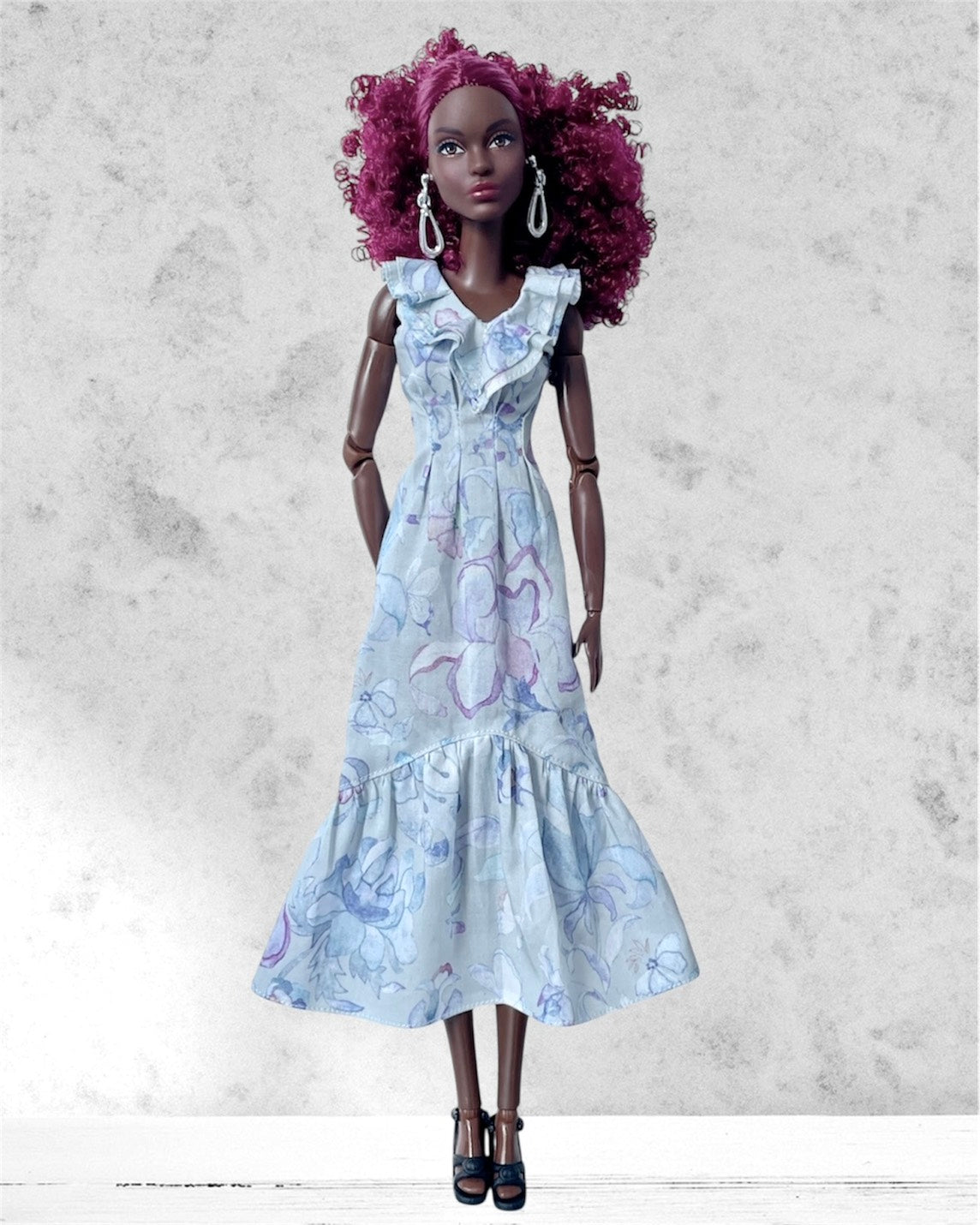 『Blue』(Pale blue)  27cm Doll dress
