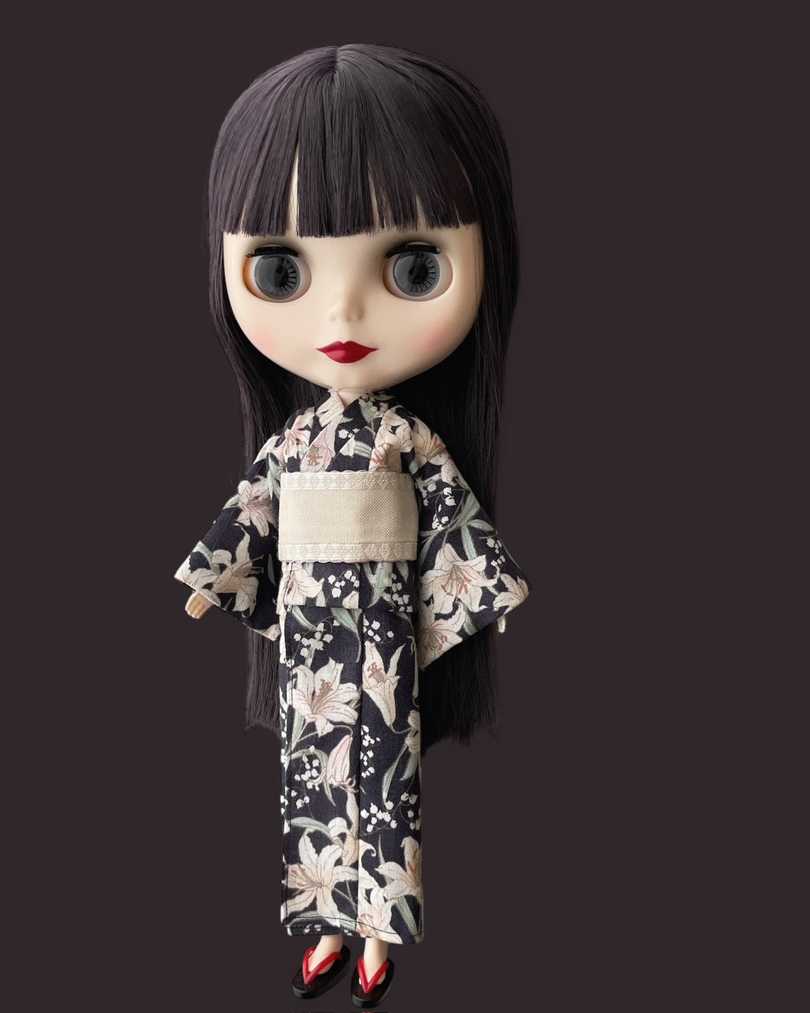 『The Quiet Bloom』(Lily)  22cm Doll dress yukata
